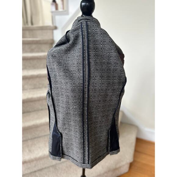 Paul Smith Soho Grey Marled Knit Wool Unlined Double Vent Two Button Blazer - Picture 7 of 10